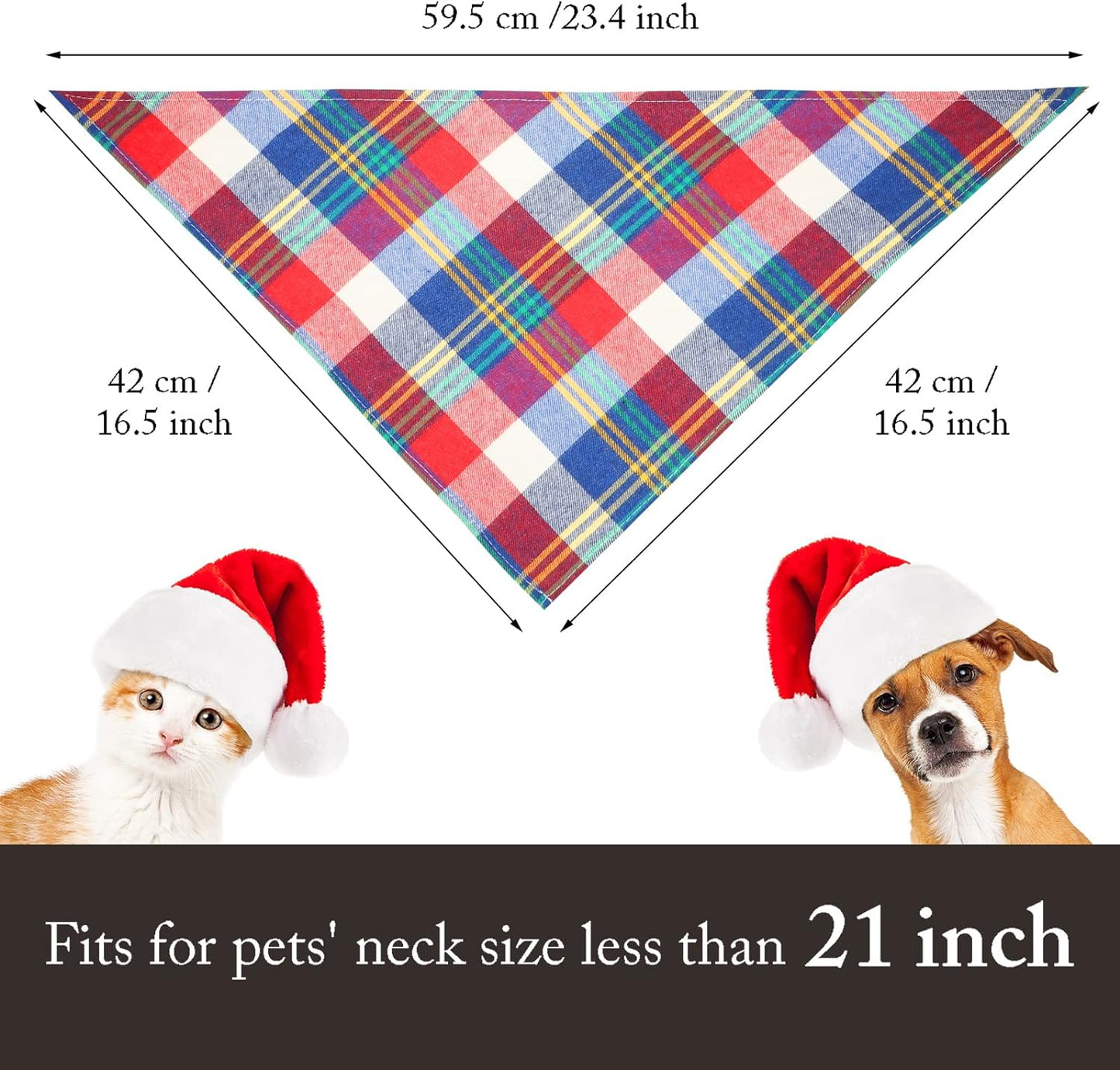 12 Piece Dog Bandanas Plaid Pet Bandanas Scarf Triangle Bibs Kerchief Washable Reversible Adjustable Pet Costume Accessories for Small Large Dogs and Cats(Lattice Graphic)
