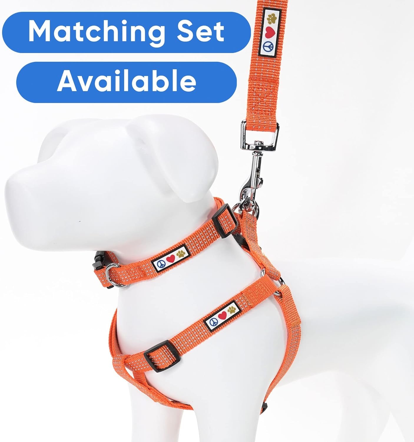 Orange Dog Leash 6 Ft M/L Reflective Durable Lightweight Dog Lead for Medium or Large Dogs and Puppies